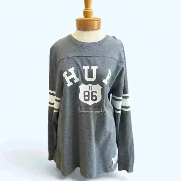 HUF Graphic Varsity Long Sleeve Shirt
HUF highway sign with iconic 86. Mens Lg - Picture 5 of 10